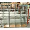 Image 1 : LOT OF 4 GLASS DISPLAY CABINETS