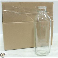 MILK BOTTLES- VINTAGE 1 QUART SIZE X 6