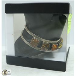 .925 SILVER BRACELET WITH 5 GEMSTONES -