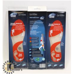 3 PAIRS OF NEW GEL GENIE SIZE MEDIUM