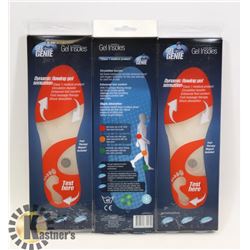 3 PAIRS OF NEW GEL GENIE SIZE MEDIUM