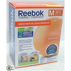 REEBOK TONING WEIGHTED STABILITY BALL MEDIUM 65CM