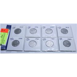 8 CANADIAN QUARTERS - 1975-1982