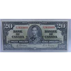 CANADIAN 1937 $20 BILL.