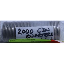 2000 CANADIAN QUARTERS- $10 UNCIRCULATED ROLL