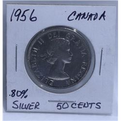 1956 CANADIAN 50 CENT COIN.