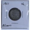 Image 1 : 1921 KING GEORGE 25 CENT COIN.