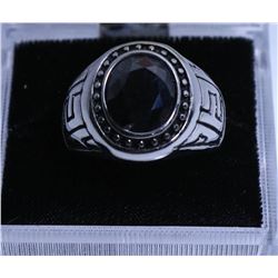 MENS BLACK STONE RING SIZE 11