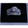 Image 1 : STERLING SILVER CZ ENGAGEMENT SET SIZE 11