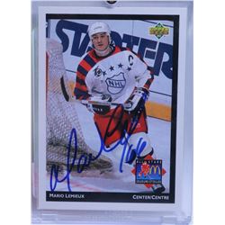 MARIO LEMIEUX AUTOGRAPHED MCDONALDS ALL STAR CARD