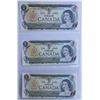 Image 1 : 1973 CANADIAN $1 DOLLAR BILLS- SET OF 3