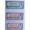 Image 1 : 1954 CANADIAN $2 DOLLAR BILLS- 2- $1 DOLLAR BILL-