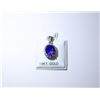 Image 3 : 44) 14K WHITE GOLD TANZANITE AND DIAMOND PENDANT