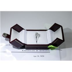 25) 14K WHITE GOLD FANCY CUT DIAMOND RING.