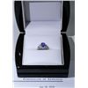 Image 1 : 18) 14K WHITE GOLD TANZANITE AND DIAMOND RING