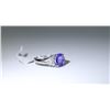 Image 3 : 18) 14K WHITE GOLD TANZANITE AND DIAMOND RING