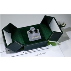 6) 14K WHITE GOLD PAIR OF FANCY COLOURED