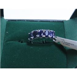 24) 10K WHITE GOLD NATURAL SAPPHIRE(2.68CT)  RING