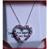 Image 1 : 50) SILVER CREATED PINK SAPPHIRE 20"  NECKLACE,