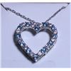Image 1 : 35) SILVER BLUE TOPAZ 20"  NECKLACE, SUGGESTED
