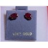 Image 1 : 31) 10K YELLOW GOLD RUBY(1.2CT)  EARRINGS, MADE