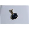 Image 1 : 27) SILVER SAPPHIRE(3.2CT)  PENDANT, SUGGESTED