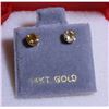Image 1 : 33) 14K YELLOW GOLD 2 CITRINE(0.6CT)  EARRINGS,