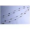 Image 1 : 21) SILVER GENUINE GEMSTONE 32"  NECKLACE