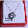 Image 1 : 30) SILVER SIMULATED AQUAMARINE 20"  NECKLACE,