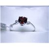 Image 1 : 39) 10K WHITE GOLD GARNET(1.5CT) DIAMOND(0.03CT)