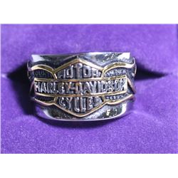 TWO TONED HARLEY DAVIDSON SYMBOL RING SIZE 9