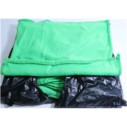 PACK OF 10 NEW GREEN MICROFIBER RAGS