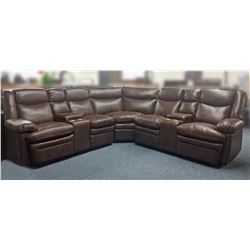 QUENTON DELUXE LEATHERETTE RECLINING SECTIONAL