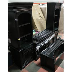 HOOKER 4 PIECE ENTERTAINMENT WALL UNIT