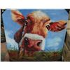 Image 1 : LARGE CANVAS COW PICTURE  40.5" X 40.5"