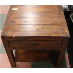 PINE RUSTIC WOOD END TABLE