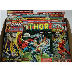 FLAT OF VINTAGE COMIC BOOKS INCLUDING 20 CENT THOR