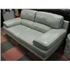 Image 1 : LARGE GREY LEATHERETTE LOVESEAT 77"