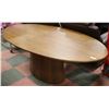 Image 1 : BROWN OVAL BOARDROOM TABLE