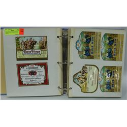 COLLECTION OF WINE BOTTLE LABELS