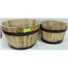 Image 1 : PAIR OF WOOD PLANT POTS
