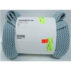 INGABRITTA IKEA BLUE KNIT THROW