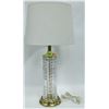 Image 1 : VINTAGE CRYSTAL LAMP W/ DUAL SWITCHES -