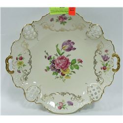 ROSENTHAL HAND PAINTED HANDLED PLATTER, MADE
