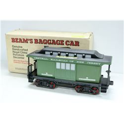 JIM BEAMS RAILROAD BAGGAGE CAR DECANTER GENUINE
