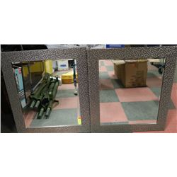 LOT OF 2 FRAMED MIRRORS