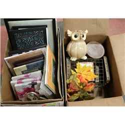 2 BOXES OF ASSORTED DECOR