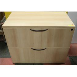 BLONDE 2 DRAWER FILING CABINET