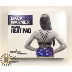 PALM NRG REUSABLE HEAT PAD USE 4 BACK PAIN RELIEF