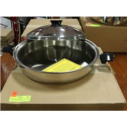 NEW ERA STAINLESS STEEL JUMBO SKILLET WITH COVER